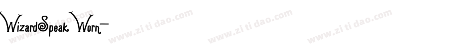 WizardSpeak Worn字体转换